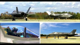 F-35B Lightning II fighter jets at Marine Corps Auxiliary Landing Field (MCALF) Bogue, Nov. 18, 2021