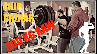 Filip Grznár - 300 KG RAW SQUAT (belt only)