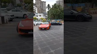 FERRARI GTC4LUSSO X BLACK 🖤 PORSCHE 911 ENTRY IN MUMBAI #SHORTS#INDIA#MUMBAI#CARS#PORSCHE#FERRARI#IN