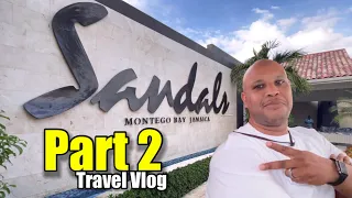 Part 2 SANDALS MONTEGO BAY Travel Vlog | 2023 | SLX Suite + Food + Excursions