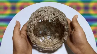 How to Make Bird Nest using Rope | Best out of waste material
