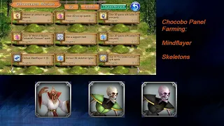 [DFFOO GL] CHOCOBO PANEL FARMING: MINDFLAYER AND SKELETON TYPES