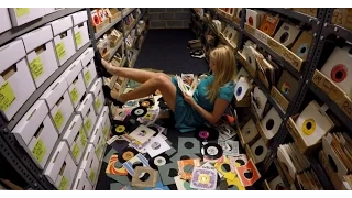 Northern Soul Girl in one of Worlds Biggest Record Collections