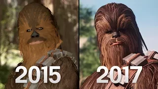 Chewbacca Battlefront 1 (2015) vs Battlefront II (2017) Graphics Comparison