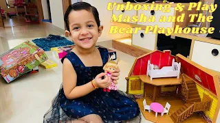 Unboxing and Play Masha and the Bear Playhouse | amayrapariharvlogs