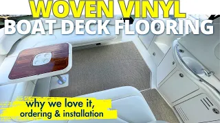 Woven Vinyl Boat Flooring in Cockpit - Custom Ordering, Installation & Why We Love it on Our Boat