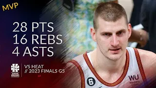 Nikola Jokic 28 pts 16 rebs 4 asts vs Heat 2023 Finals G5