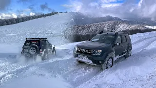 Tabla Butii Dacia Duster snow Patrol vs Land Cruiser Defender #TNK Discovery Jimny Vitara Terracan