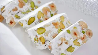 WHITE SOFT NOUGAT perfect for the Christmas holidays! Melts in your mouth! Nougat for Christmas #1