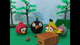 angry birds and Tyrkisk Peber Volcano (stop motion)