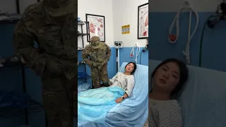 Military husband surprise his sick wife!❤️ #Shorts