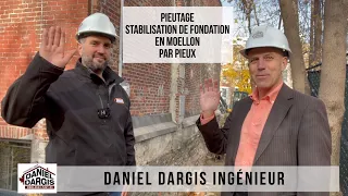 Pieutage stabilisation de fondation en moellon par pieux – Daniel Dargis ingénieur - partie 1