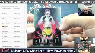 2024 Topps Midnight UFC Checklist #1 3 Box Break 5 16 24