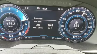 VW Passat GTE acceleration 100 km/h till top speed.