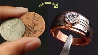 I turn old coins into jewelry - jewelry making ideas out of coins