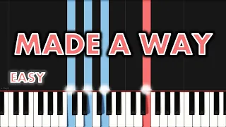 Travis Greene - Made A Way | EASY PIANO TUTORIAL by Synthly Piano