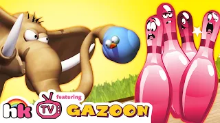 Gazoon: Elephant Goes Bowling | Funny Animal Cartoons by HooplaKidz TV