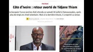 Retour empêché de Tidiane Thiam par le despote Ouattara: la Côte d'Ivoire à tous les Ivoiriens