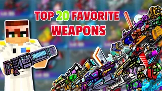 My TOP 20 FAVORITE WEAPONS in Pixel Gun 3D