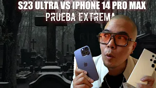 GALAXY S23 VS IPHONE 14 PRO MAX PRUEBA EXTREMA EN EL CEMENTERIO!
