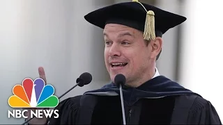 Actor Matt Damon Blasts Big Banks At M.I.T. Graduation | NBC News