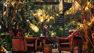 GreenHouse Reading Room Ambience ASMR 🌿 Gentle Rain Sounds, Watering Plants, Books & Coffee Sounds