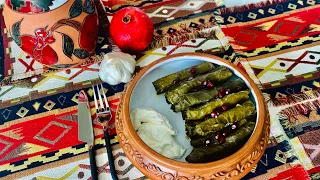 How to Make Stuffed Grape Leaves with Meat and Rice (Armenian Dolma Recipe)