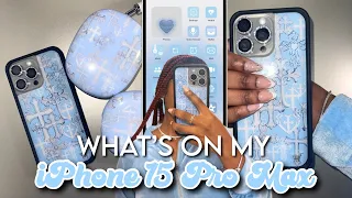 WHAT'S ON MY iPHONE 15 PRO MAX + HOW TO CUSTOMIZE HOMESCREEN *ios 17* (apps, review, & accessories)