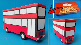 DIY Double decker Bus with waste cardboard