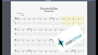 Psycho Killer Rockschool Grade 1 Bass Guitar