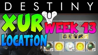 Destiny "Xur Location" for “Week 13” “NEW EXOTIC SHARDS” Easy Exotic Armor and Weapon Showcase