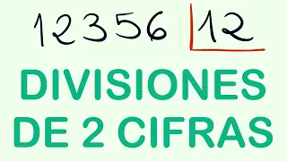 Cómo dividir por 2 cifras a mano 12356 dividido entre 12