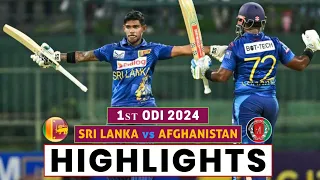 Sri Lanka vs Afghanistan 1st ODI Highlights 2024 || Afghanistan vs Sri Lanka 1st ODI Highlights 2024