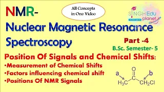 NMR Spectroscopy Organic Chemistry BSc 3rd Year |Part 4| Position of signals and chemical shift