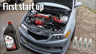 Turbo Tsx: First start up and drive test.