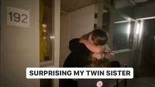 flying across Europe to surprise my twin sister  *emotional*