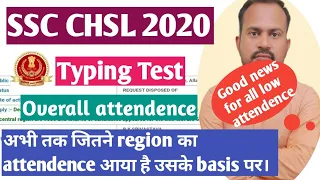 SSC CHSL 2020 | typing total attendence | good news for all aspirants 71-72% रहा attendence