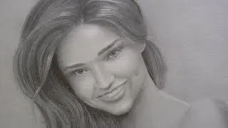 Miranda Kerr Portrait - How to Draw a Portrait With Smile and Teeth