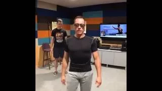 jean claude van damme training with his fans on facebook