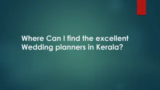 Wedding Planners in Kerala