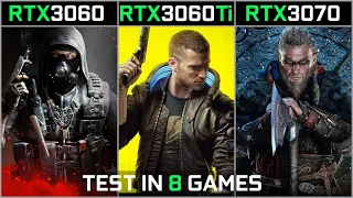 RTX 3060 vs RTX 3060Ti vs RTX 3070 | Test in 8 Games | 1080p - 1440p