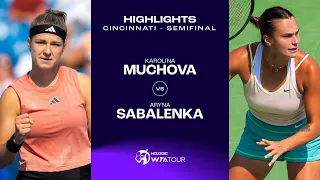 Karolina Muchova vs. Aryna Sabalenka | 2023 Cincinnati Semifinals | WTA Match Highlights