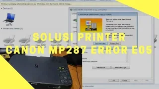 Canon MP287 Printer Solution Error E05