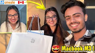 SHE GIFTED ME MACBOOK M3 💖😍OMEGLE TO REAL LIFE 💖😍| @ItsKunal Vlog