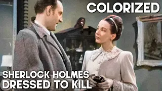 Sherlock Holmes - Dressed to Kill | COLORIZED | Old Crime Film | Basil Rathbone