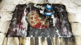 Frozen Solid Rug Dirty Mud ! Cleaning Carpet full of mud Laundry satisfying relaxing with me ASMR