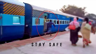Stupid people risky stunts with moving train | DDLJ style | Indian Railways