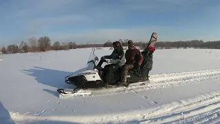 Поездка в избушку на снегоходах / Yamaha Viking 540V / Жизнь в тайге