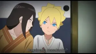 momen boruto mengejek masakan hanabi adik hinata : boruto next generation