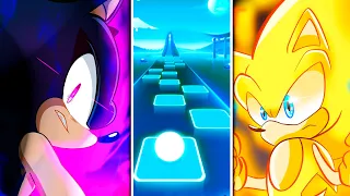 Super Sonic vs Dark Sonic vs Sonic vs Hyper Sonic - Tiles Hop EDM Rush